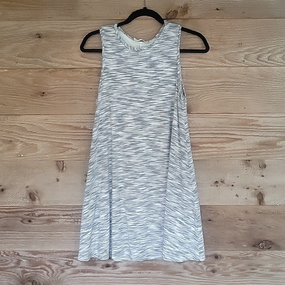 Altar'd State White, Black Striped Dress with Buttons Down the Back Size Medium